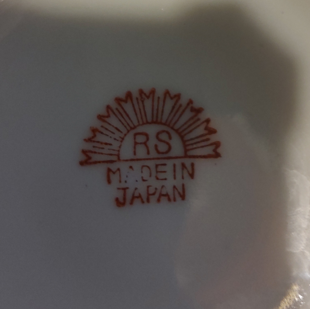 🔹⛩️🔹Gorgeous Antique 1940's Blue Lusterware Cherry Blossom Nippon Sugar Bowl - Picture 11 of 11